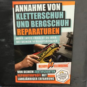 Reparatur Kletterschuhe